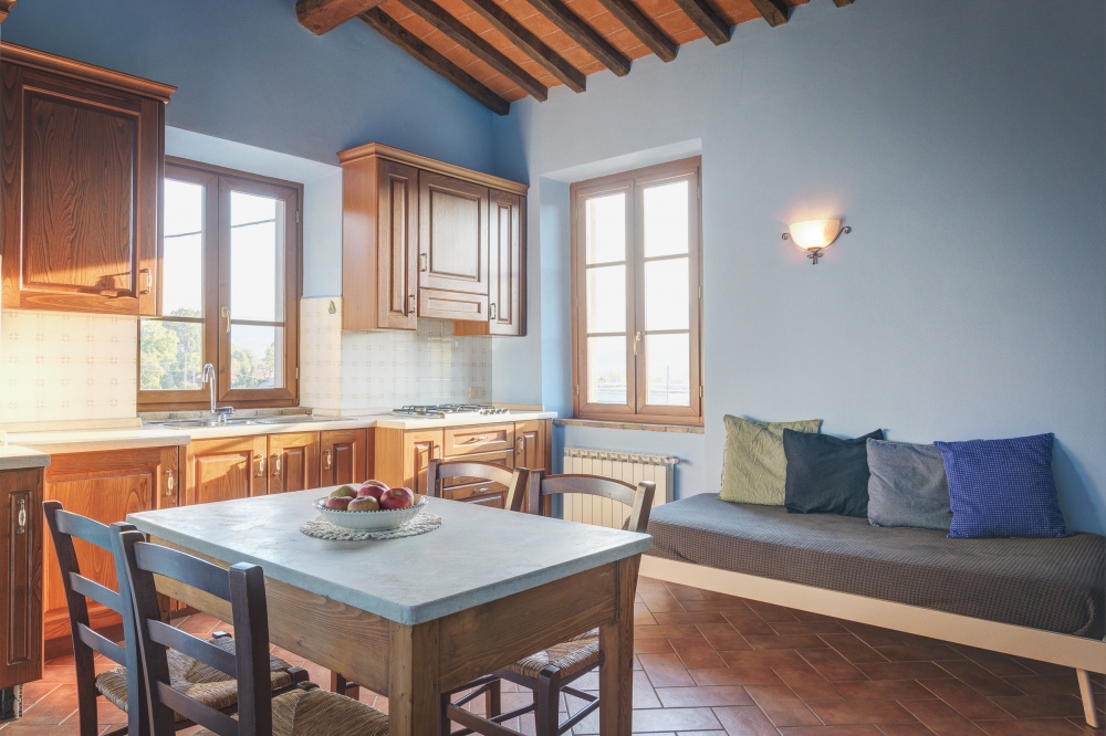 Appartamento Beatrice di Palazzo Gatteschi – camera e soggiorno con cucina, Porrena di Poppi